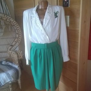 FALL SALE: Lilli Ann vintage 80s does 40s Working Girl dress